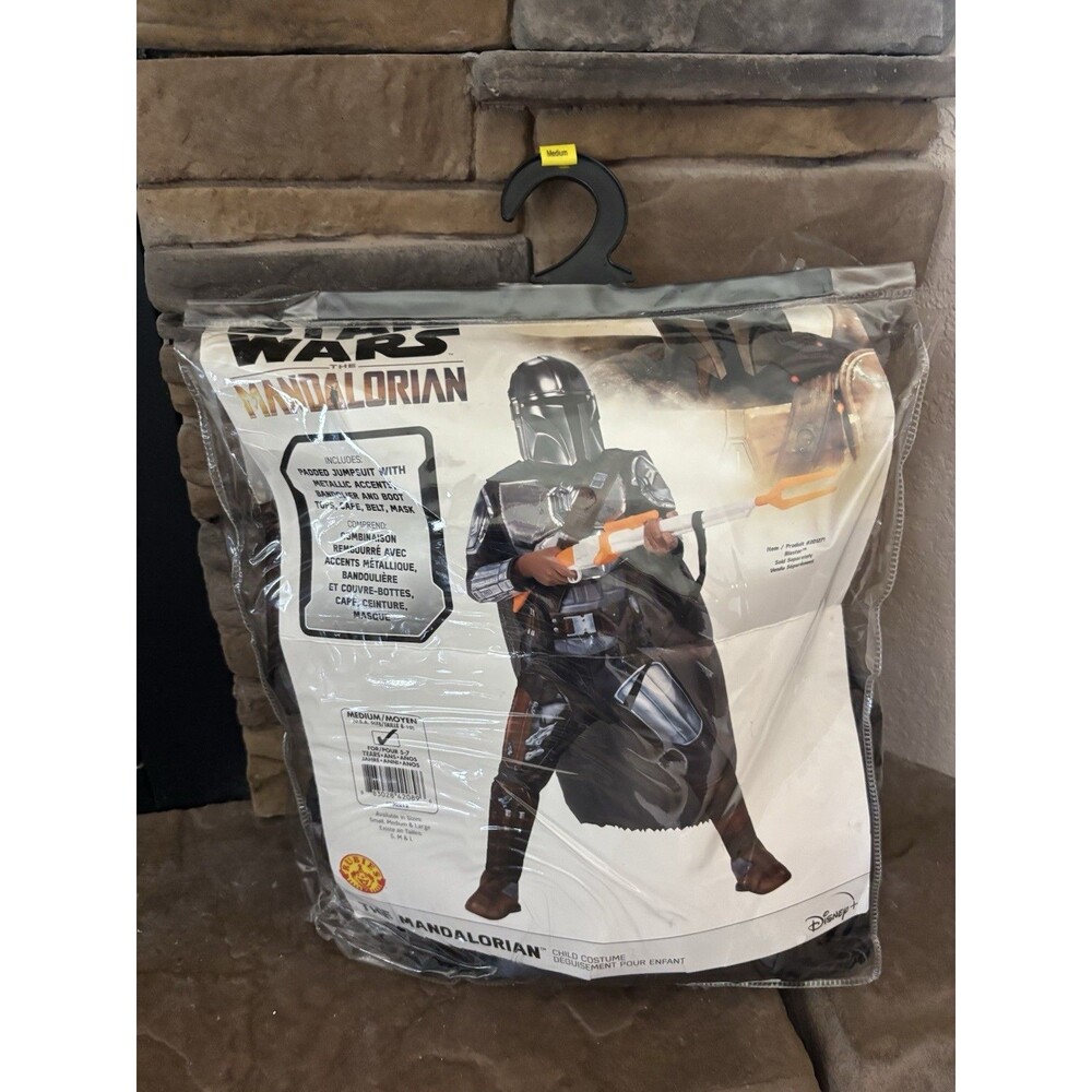 Star Wars The Mandalorian Child Costume Size Medium Disney Size 8-10 Rubies